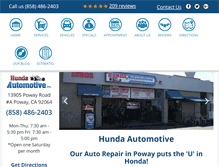 Tablet Screenshot of hundaautomotive.com